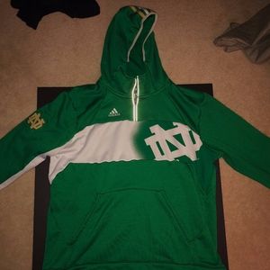Notre Dame Sweatshirt, Adidas, Quarterzip